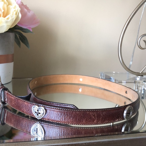Vintage BRIGHTON Brown Genuine Leather Western Belt - Picture 4 of 8